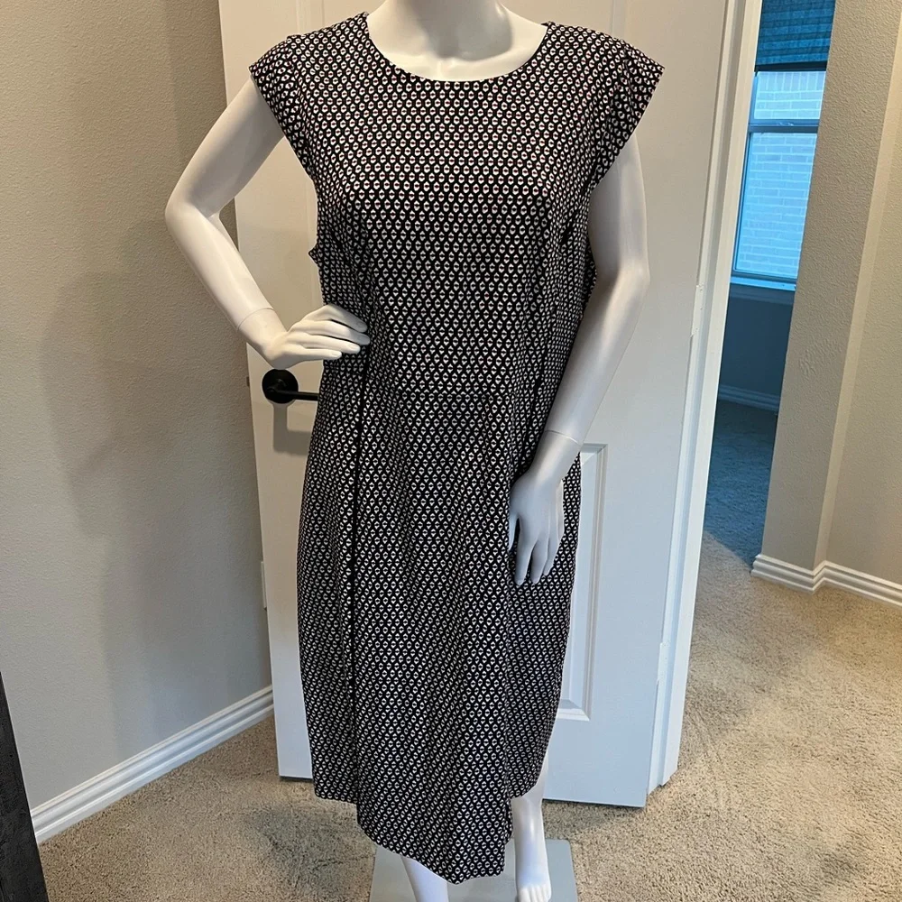 J.Crew Cap Sleeve Matelassé Dress SZ 16 - Picture 1 of 9